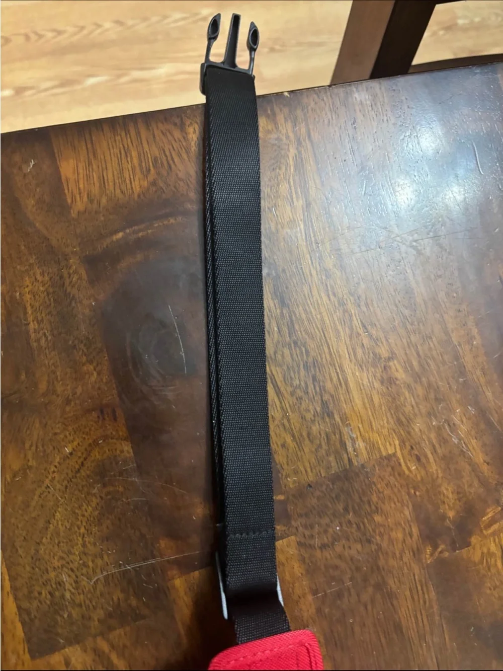 Calvin Klein Jeans Red and Black Messenger Bag with Cream Logo Patch